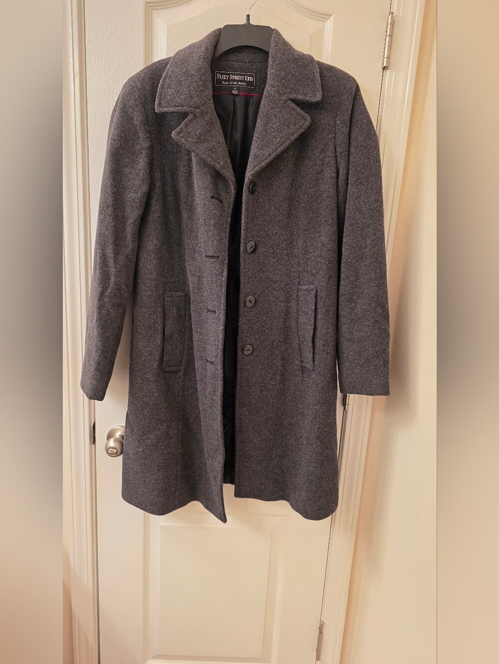Women's Dark Gray Wool Pea Coat